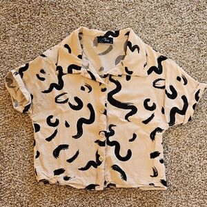 90s Abstract Button-Up Shirt